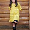 Hand-knitted-Vintage-Lace-dress-Yellow-1