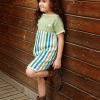 Hand-knitted-stripe-tunic-green 3